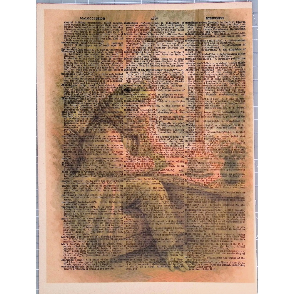Frog Tea Party Dictionary Page Art Whimsical Cottagecore Vintage Paper Print